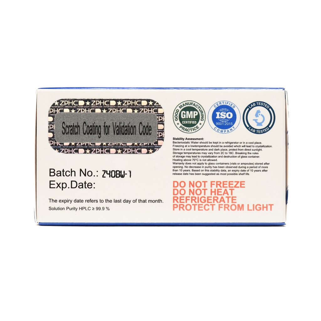 ZBHC Bacteriostatic  Water 