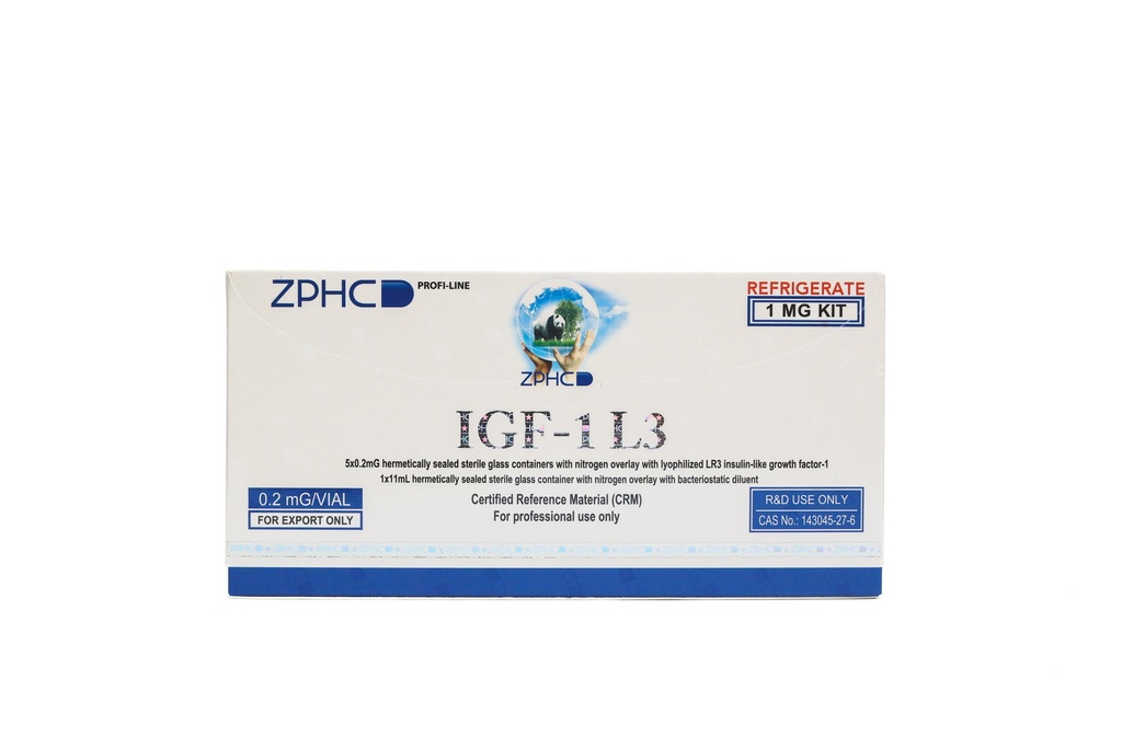 [002070048] IGF - 1 L3 1MG - Insulin-like Growth Factor-1 LR3 (2-8 C) - 0.2 MG / VIAL - 5 x 0.2 MG VIAL - ZPHC PHARMA
