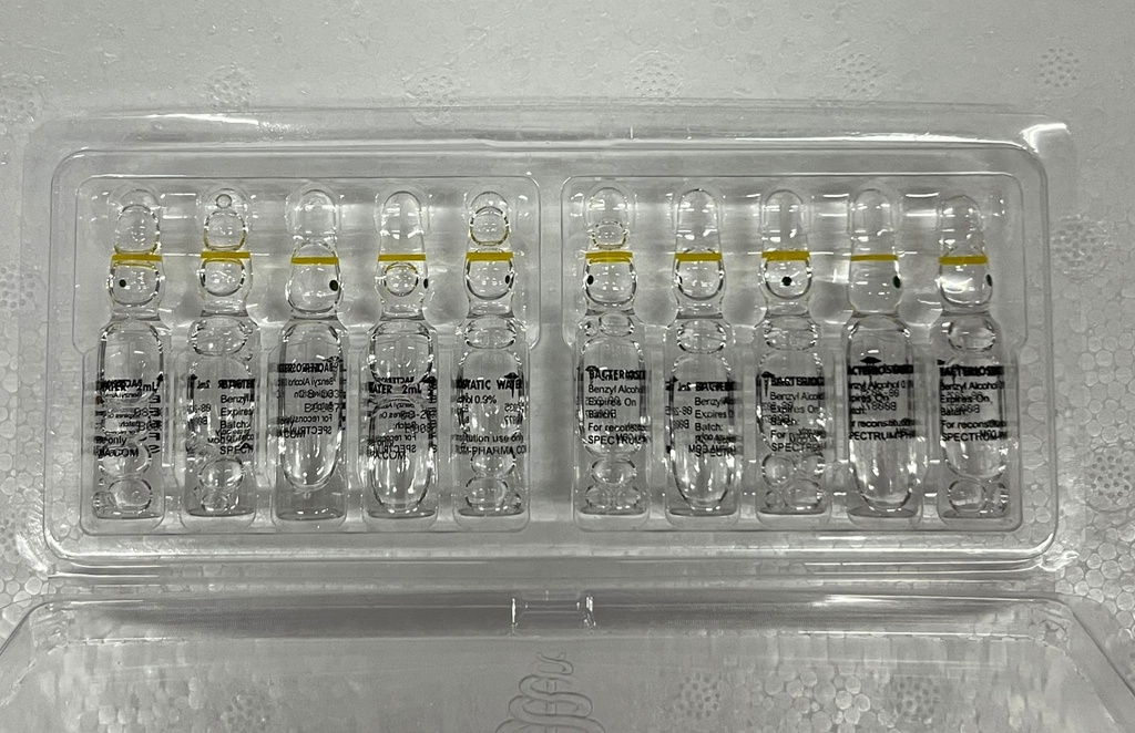 [004020044] Bacteriostatic water - Benzyl Alcohol - 0.9% / ML - 10 X 2 ML AMPULE - Spectrum PHARMA