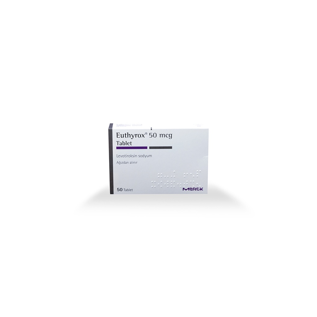 [007140018] EUTHYROX  - LEVOTIROKSIN SODYUM T4 - 50 MG / pill - 50 Tablets Blisters Box  - MERCK