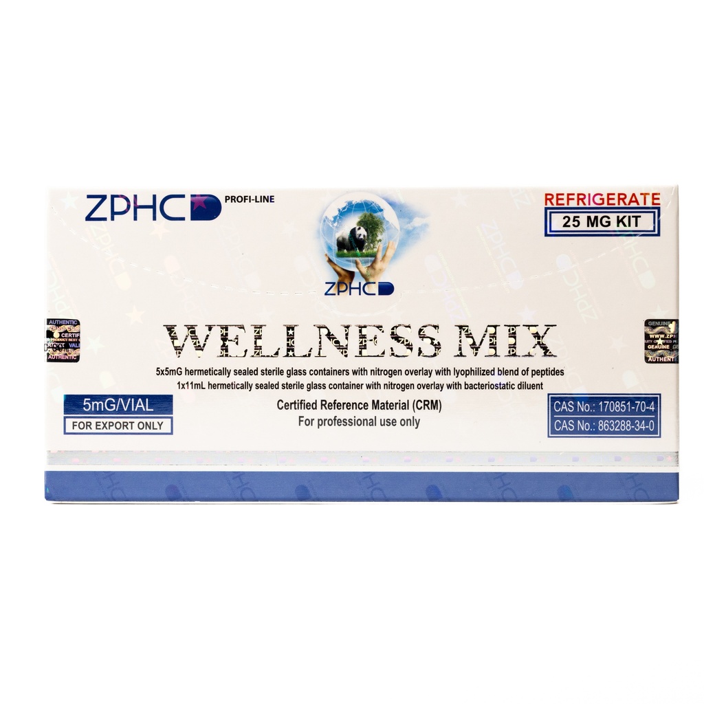[002120109] WELLNESS MIX - IPA 2.5 MG + CJC 2.5 MG (2-8 C) - 5 MG / VIAL - 5 VIALS - ZPHC PHARMA