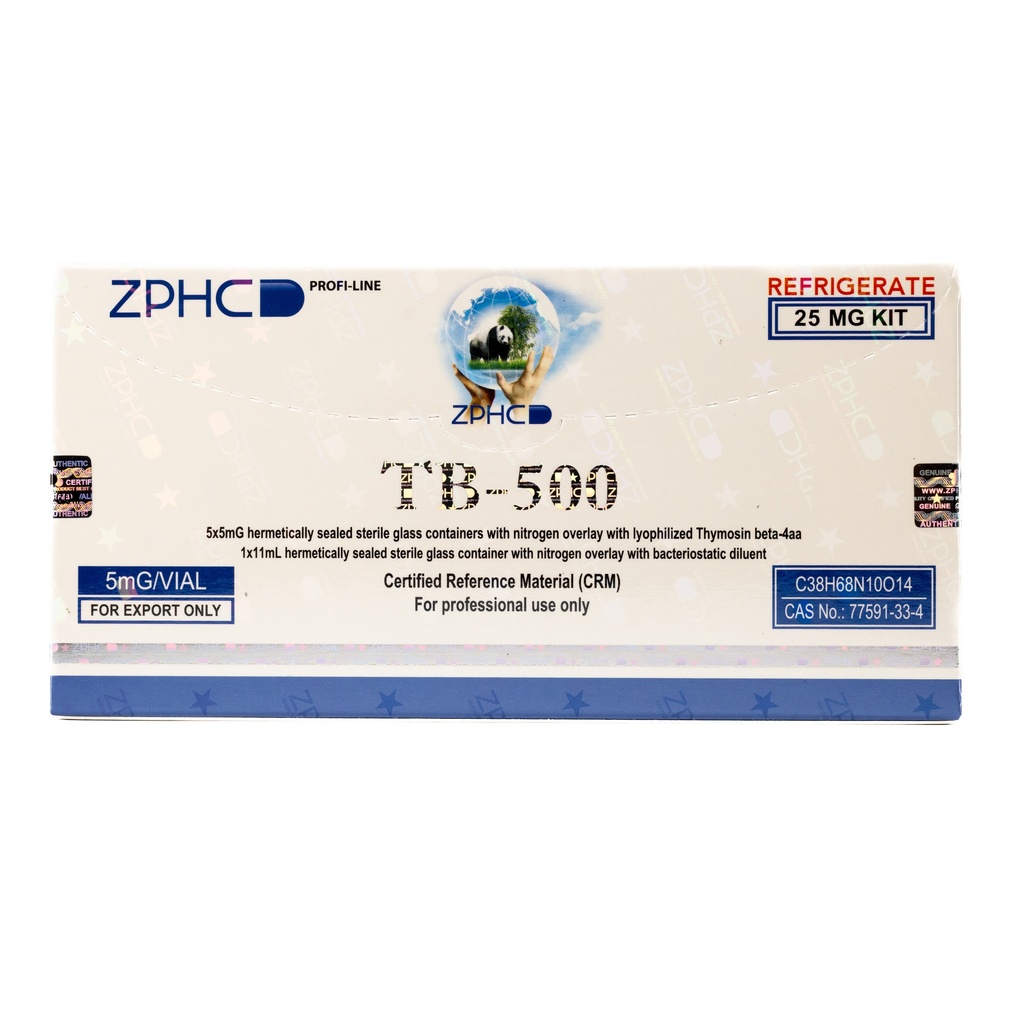 [002130118] TB-500 25MG - THYMOSIN BETA-4 (2-8 C) - 5 MG / VIAL - 5 VIALS - ZPHC PHARMA