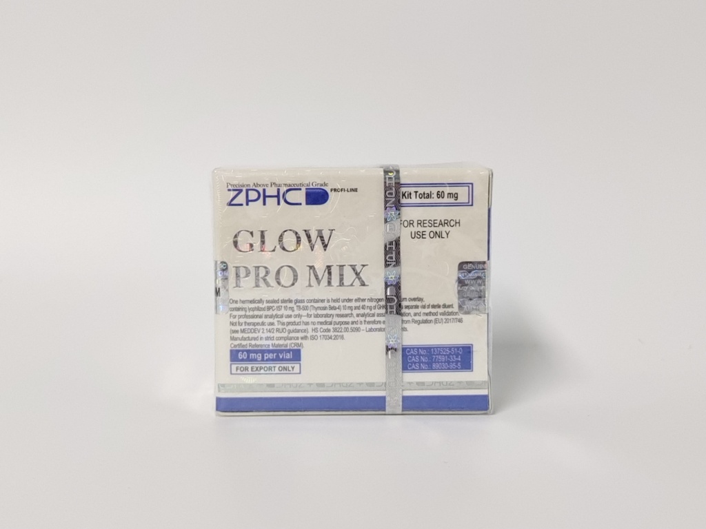 [002070173] GLOW PRO MIX - BPC157 10MG+TB500 10MG + GHK-CU 40MG (2-8 C) - 60 MG / VIAL - 1 VIAL - ZPHC PHARMA
